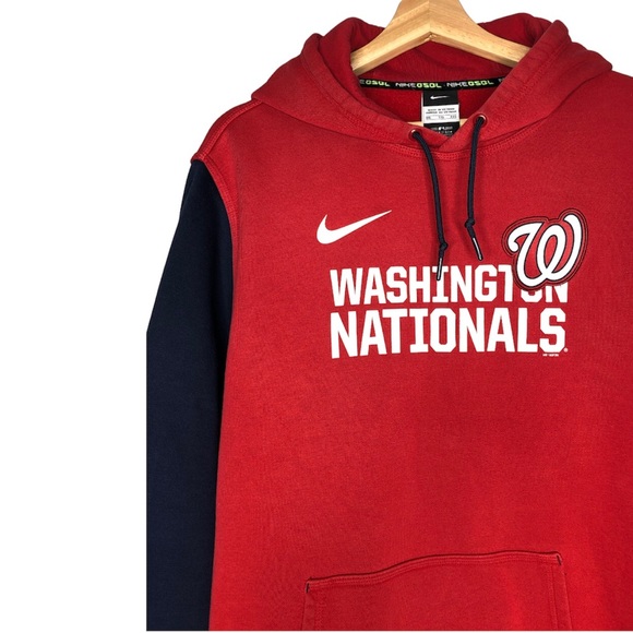 Nike Washington Nationals Baseball Red Hoodie Sweater Top Shirt Men women unisex - Picture 3 of 11